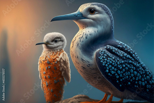 Creative world of new creatures, animals, fantasy land, magical anatomy, colorful universe, door of dreams, Generative AI