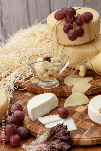 cheese and grapes