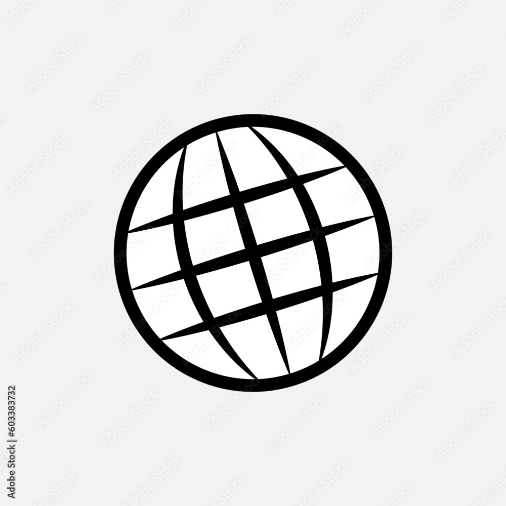 Globe Icon. Earth, World Symbol for Design, Presentation, Website or Apps Elements – Vector. 