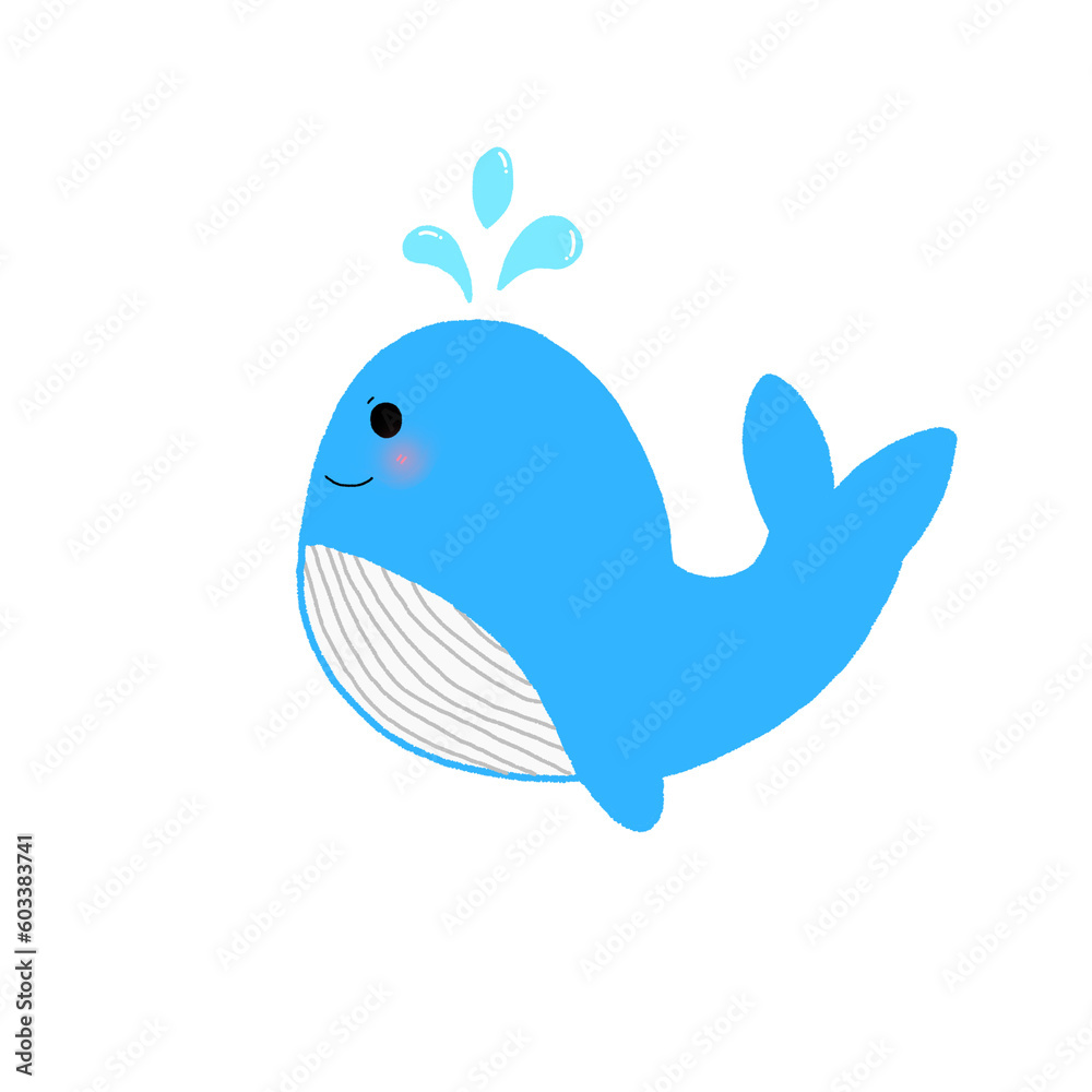blue whale cartoon