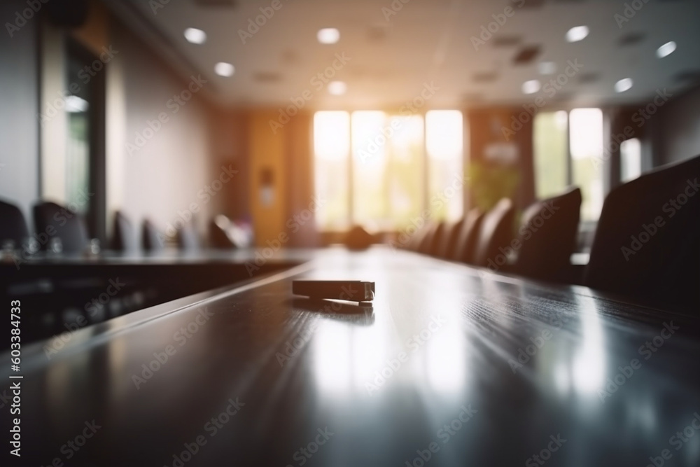 Blurred background of a meeting room with a projector screen, business, blurred Generative AI Blurred background of a meeting room with a projector screen, business, blurred Generative AI