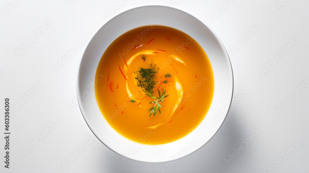 soup isolated on a white background. generative ai soup isolated on a white background. generative ai