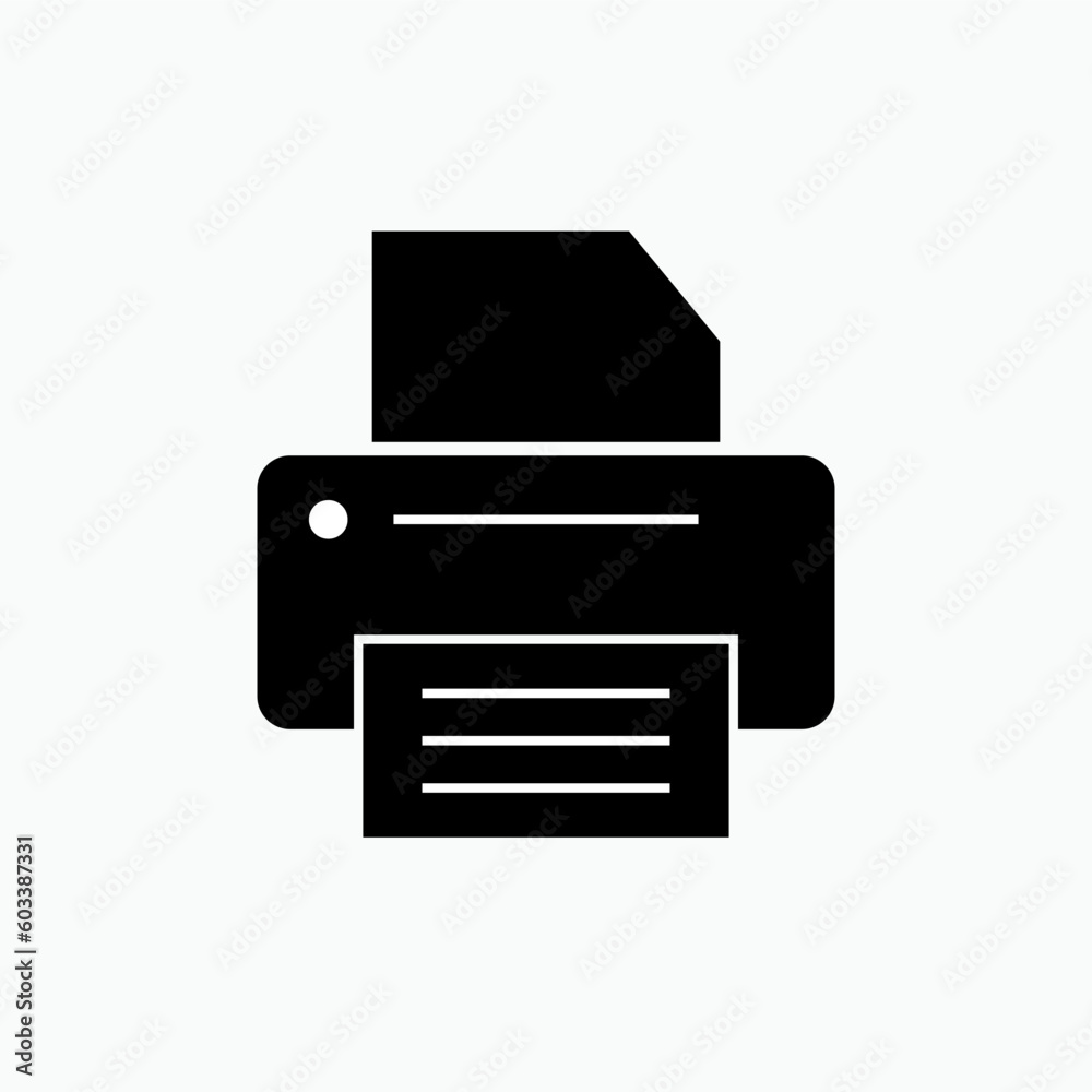 Printer Icon - Vector, Sign and Symbol for Design, Presentation, Website or Apps Elements. Printer Icon - Vector, Sign and Symbol for Design, Presentation, Website or Apps Elements.