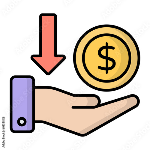 Crowd Funding Line Color Icon