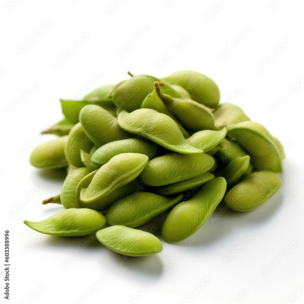 Edamame isolated on white background (generative AI) Edamame isolated on white background (generative AI)