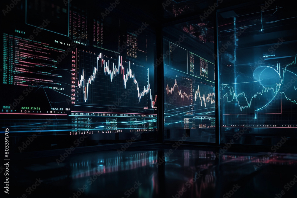 Monetary Rollercoaster: Stock Market Graphs in Action Monetary Rollercoaster: Stock Market Graphs in Action
