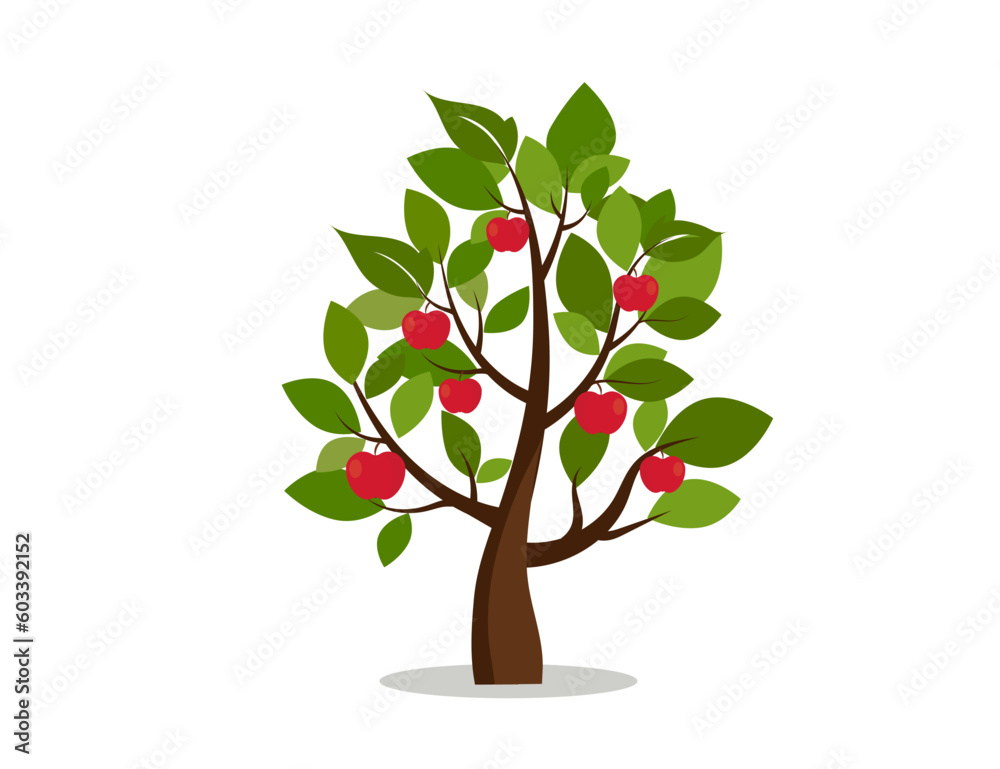 Obraz premium Apple tree. Nature. Vector icon