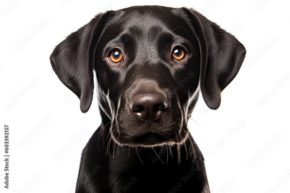 Happy puppy dog on isolate background, Generative AI Happy puppy dog on isolate background, Generative AI