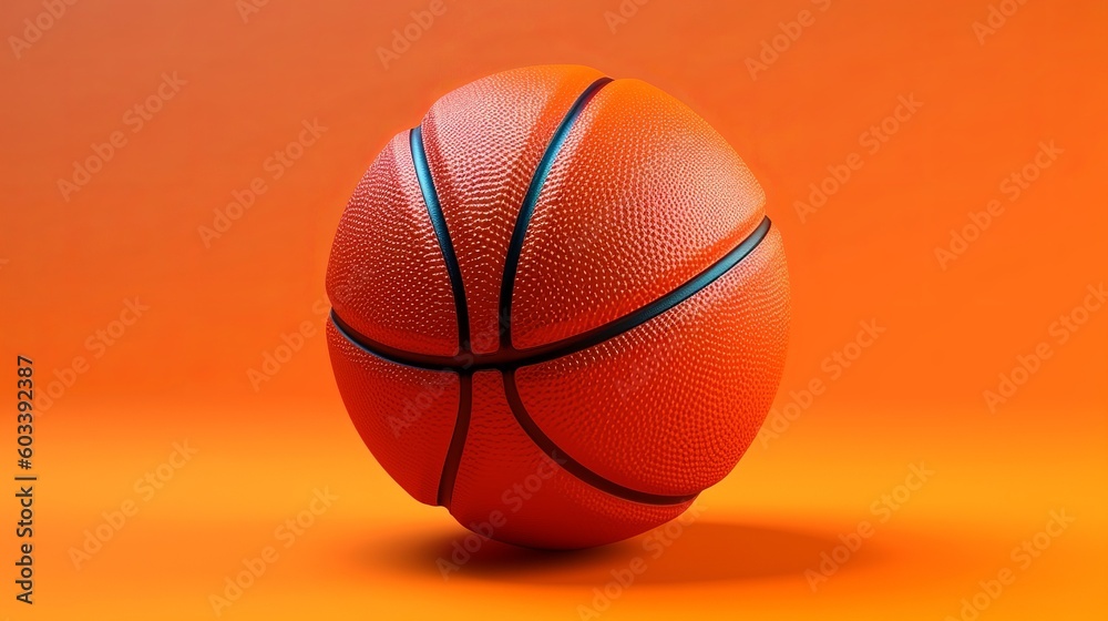 Basketball ball on studio background, creative banner.. AI Generated Basketball ball on studio background, creative banner.. AI Generated