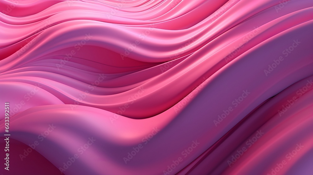 Obraz premium Pink Undulating lines shape a Colorful speculative establishment. AI Generated
