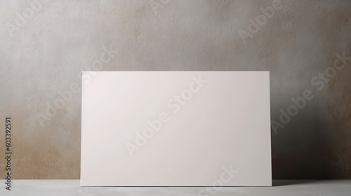 Purge Clear surface canvas paper card Outline with duplicate space for your content message. Light and shadows moderation fashion layout flat foundation. AI Generated