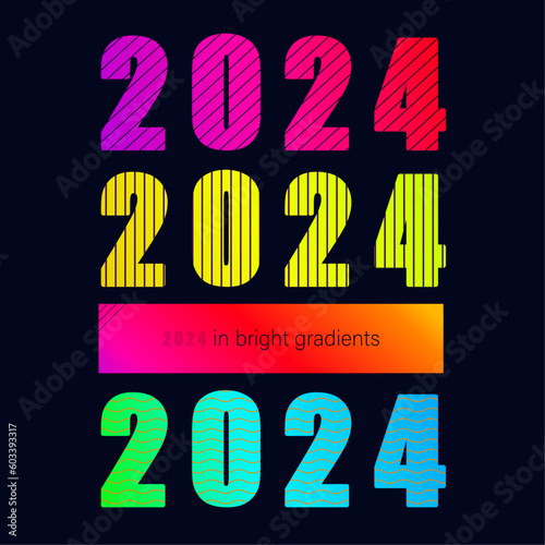 2024 год в ярких градиентах
