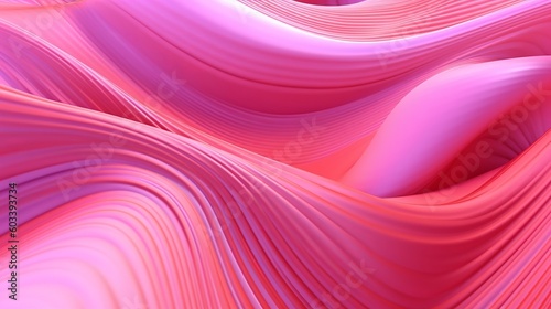 Pink Undulating lines shape a Colorful hypothetical foundation. AI Generated