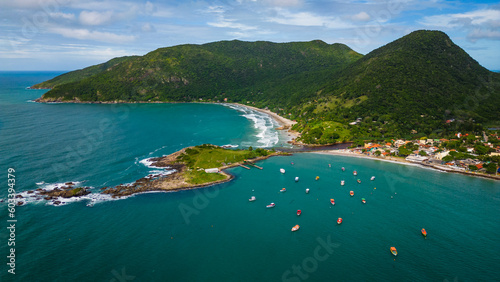 aerial view of ponta dos campanhas santa Catarina island Brazil florianopolis