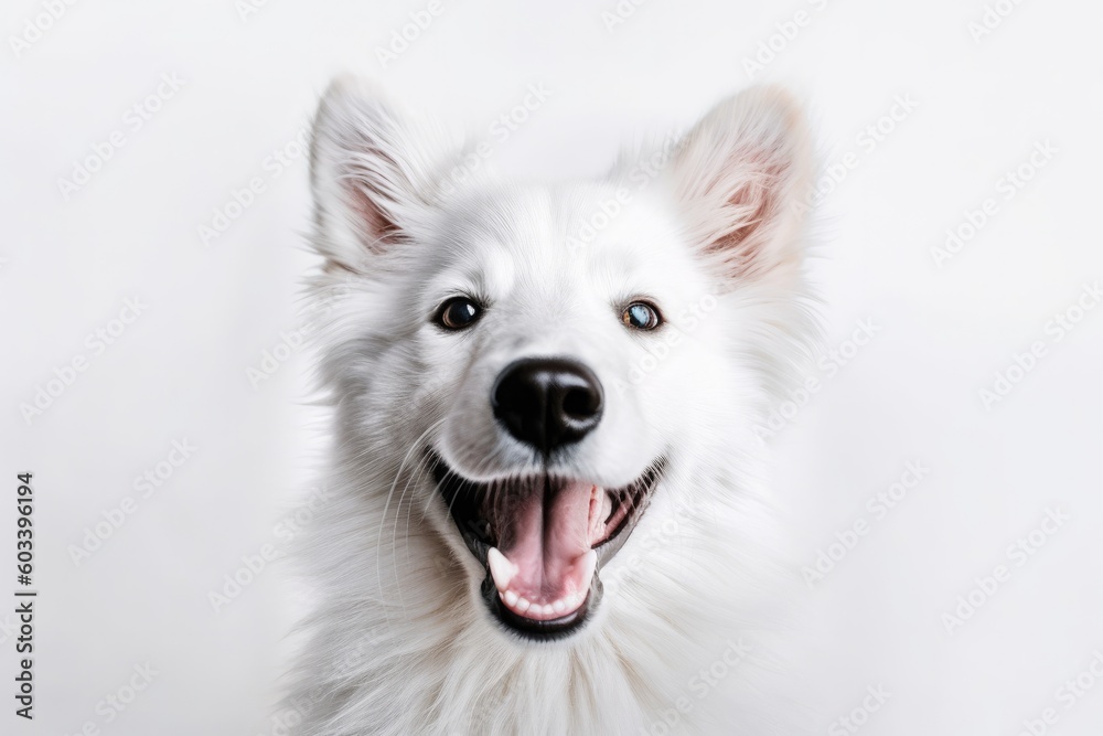 Happy puppy dog smiling on isolated background, Generative AI Happy puppy dog smiling on isolated background, Generative AI