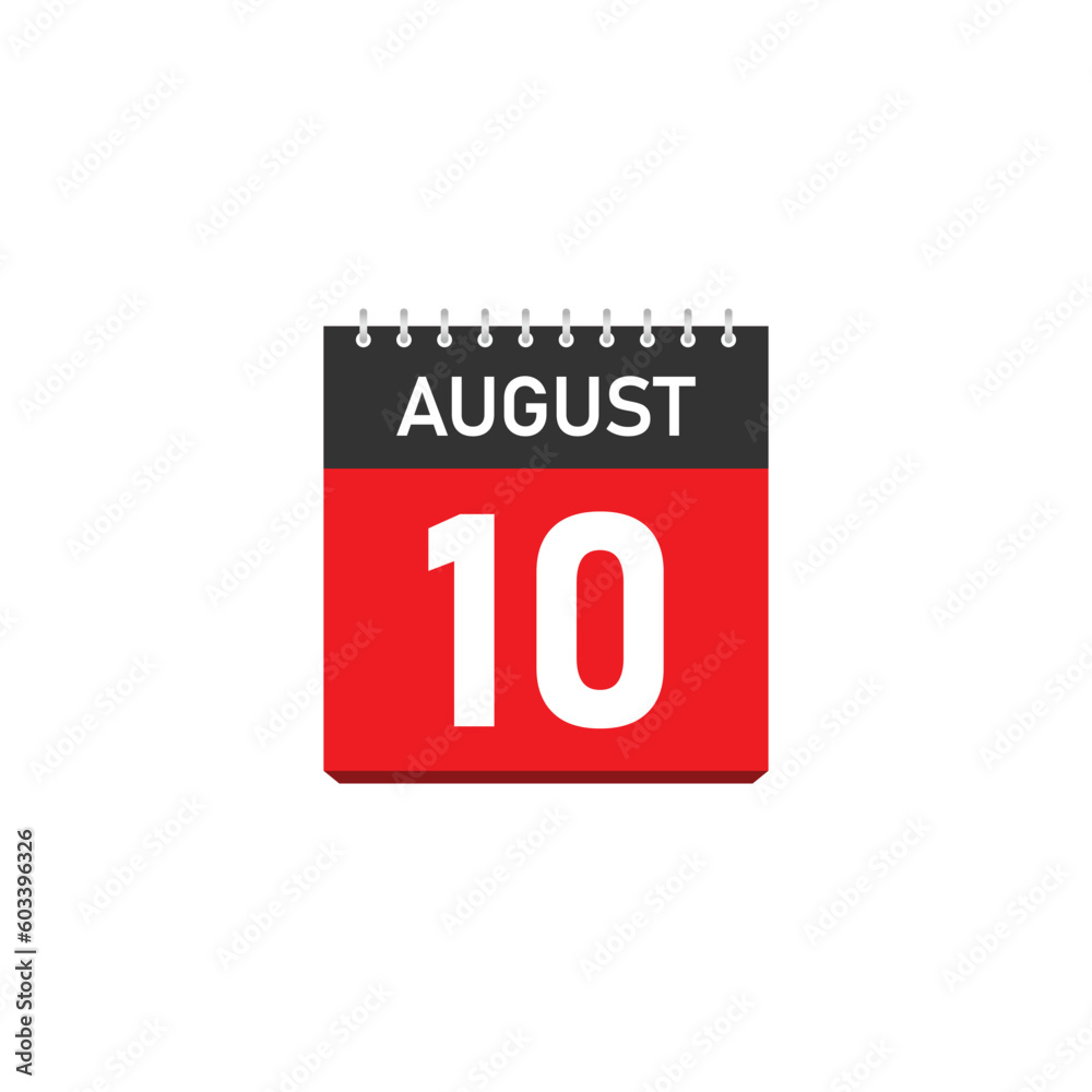 august 10 Concept Design. Vector Illustration. august 10 Concept Design. Vector Illustration.