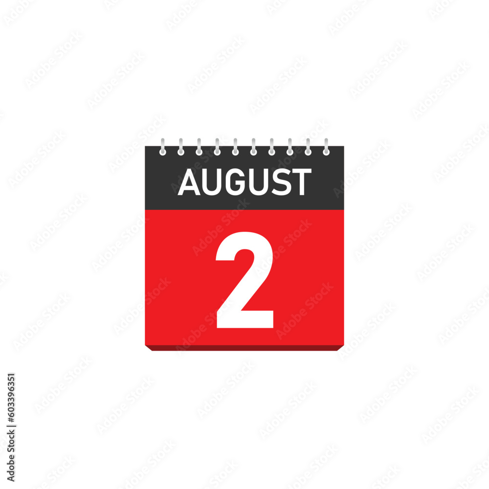 august 2 Concept Design. Vector Illustration. august 2 Concept Design. Vector Illustration.