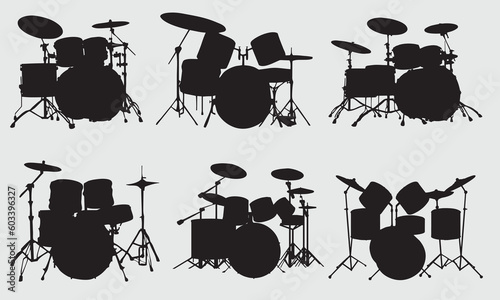 Drums silhouette design