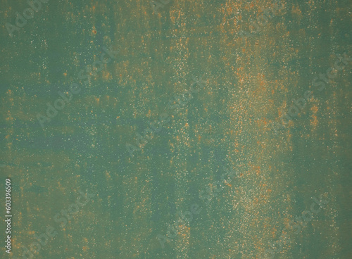 rusted metal surface with green paint © Saga Heylin