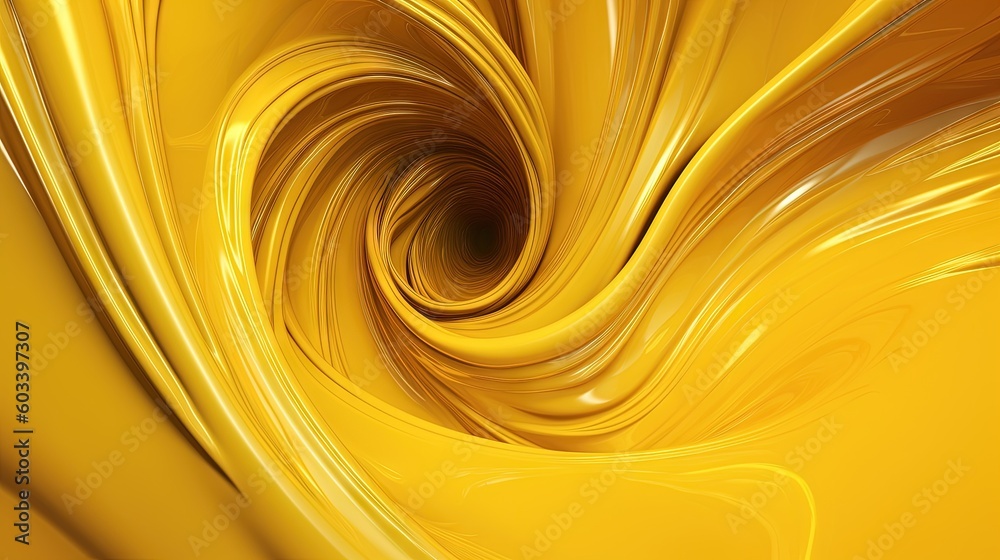 an abstract yellow background with a spiral design in the center. generative ai an abstract yellow background with a spiral design in the center. generative ai