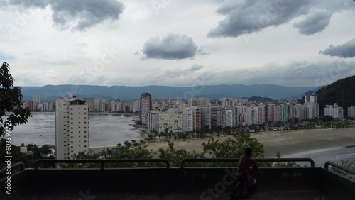 Drone footage of Santos, Brazil