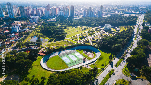 Canvastavla curitiba Brazil skyline cityscape with botanical garden park