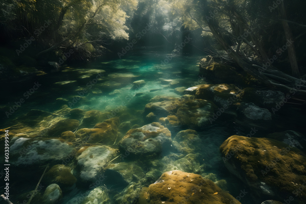 Freshwater landscape. Generative AI Freshwater landscape. Generative AI