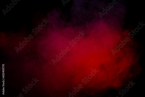 Orange and red steam on a black background.