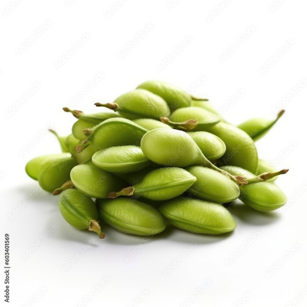 Edamame isolated on white background (generative AI) Edamame isolated on white background (generative AI)