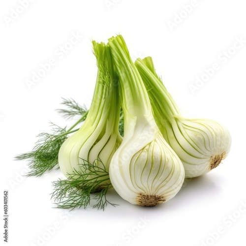Fennel isolated on white background (generative AI)