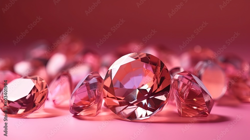 light pendant shine on Purple Amethys diamond in blurred background. by ai generative