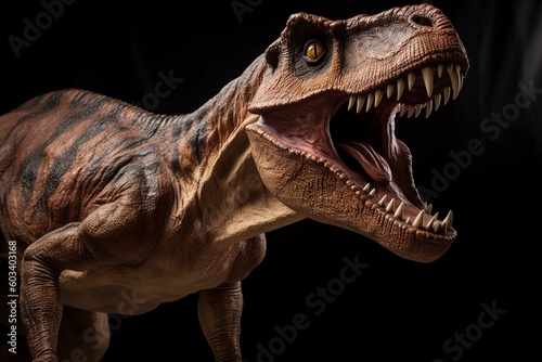illustration, standing tyrannosaurus, generative ai.
