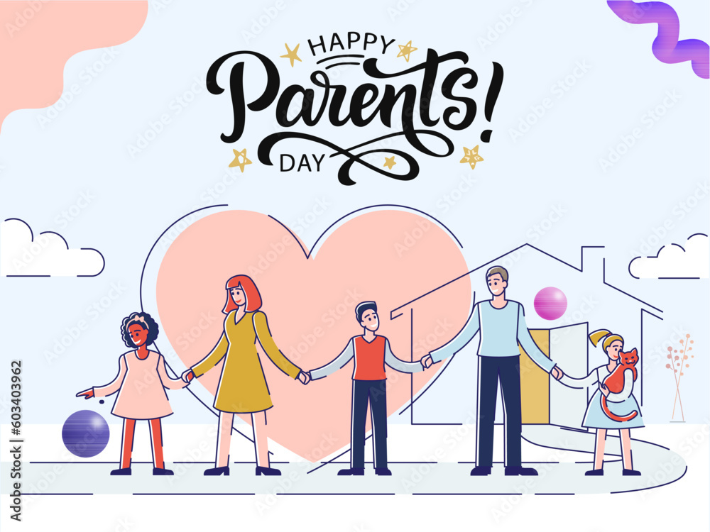 parents day greeting card for kids