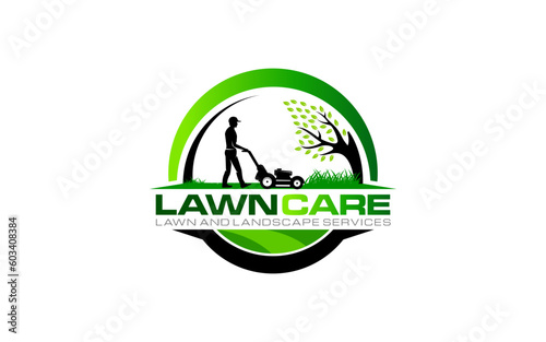 Illustration graphic vector of lawn care, landscape services, grass concept logo design template