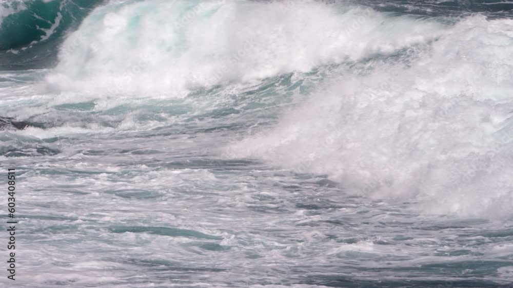 Rough ocean scenery in the Caribbean - Super Slow Motion 4K 120fps Rough ocean scenery in the Caribbean - Super Slow Motion 4K 120fps