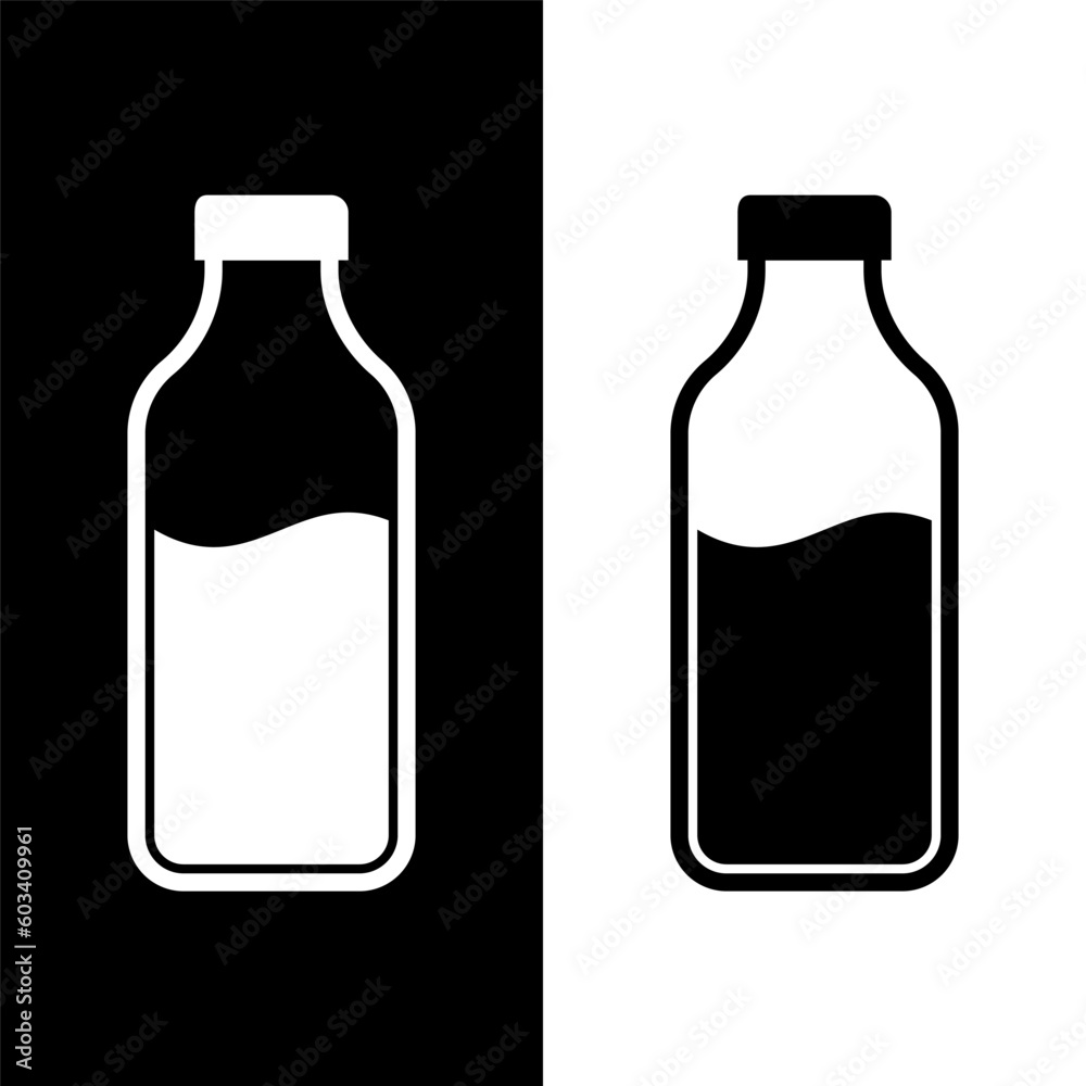 black and white water bottle icon black and white water bottle icon