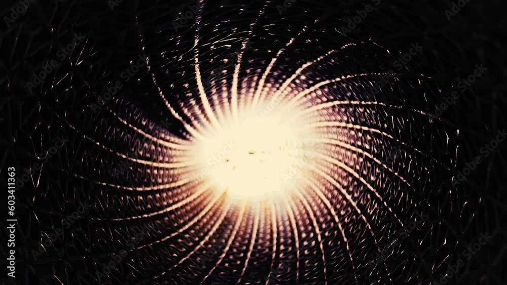 Bright core glowing radiation effect