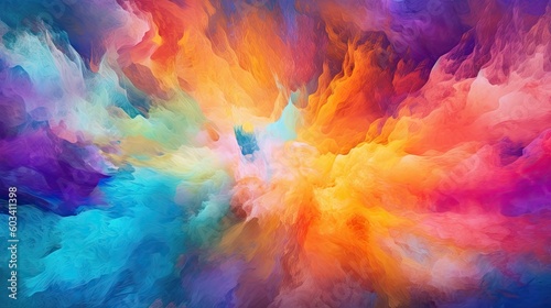 Colorful background  orange  blue  abstract art  explosive  high-speed synchronized. Generative AI