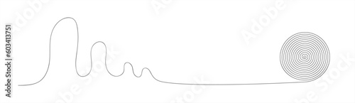 Chaos and order business concept flat style design vector isolated on white background. Tangled disorder turns into spiral order line, find solution. Coaching, mentoring or psychotherapy vector 10 eps