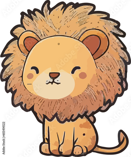 Fototapeta Naklejka Na Ścianę i Meble -  cartoon lion cub
