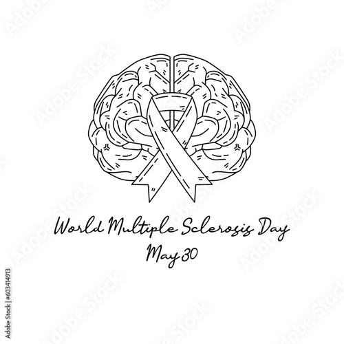 line art of world multiple sclerosis day good for world multiple sclerosis day celebrate. line art. illustration.