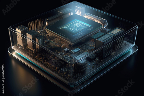 Fototapeta Tech Evolution: Next Generation Processor in the Digital Era