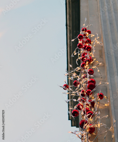Christmas baubles in London, Covent Garden