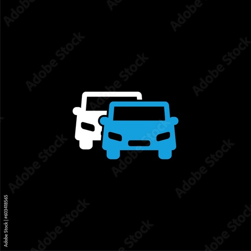 Wallpaper Mural  Car icon for web design isolated   on black background Torontodigital.ca