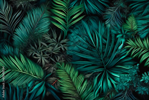 tropical grass wallpaper, seamless pattern © Nilima