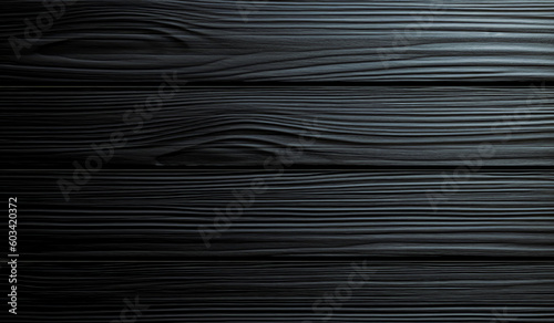 Black brushed metal Wooden background texture, color-streaked, Black wood brush strokes. Generative AI Illustration. 