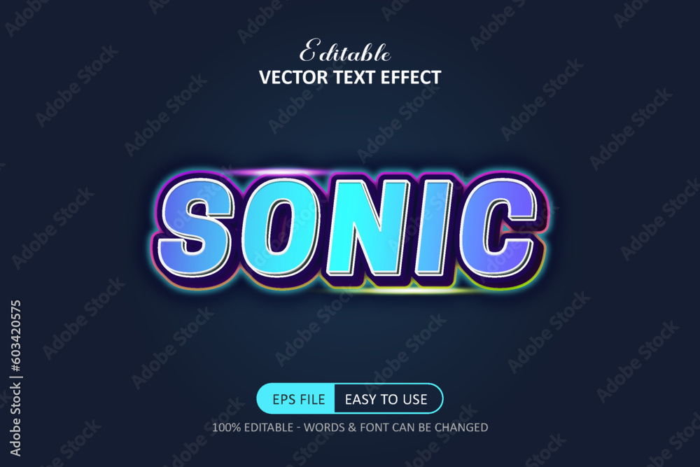 Sonic text style - neon light Sonic text style - neon light