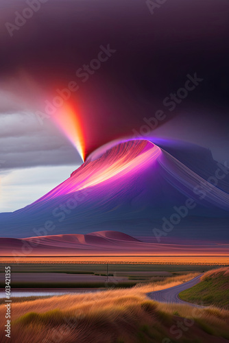abstract dark and colorful space background. ia generated illustration