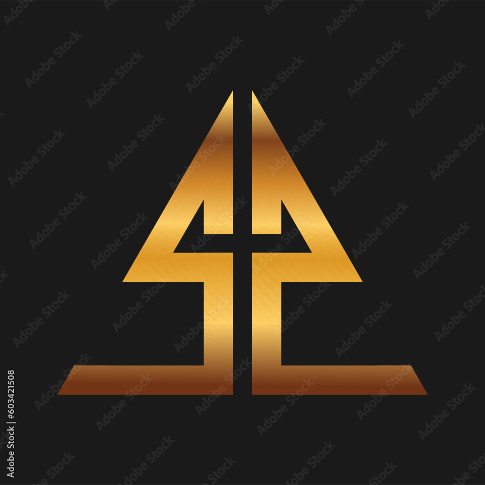 Fototapeta premium Luxury monogram business Logo design. 