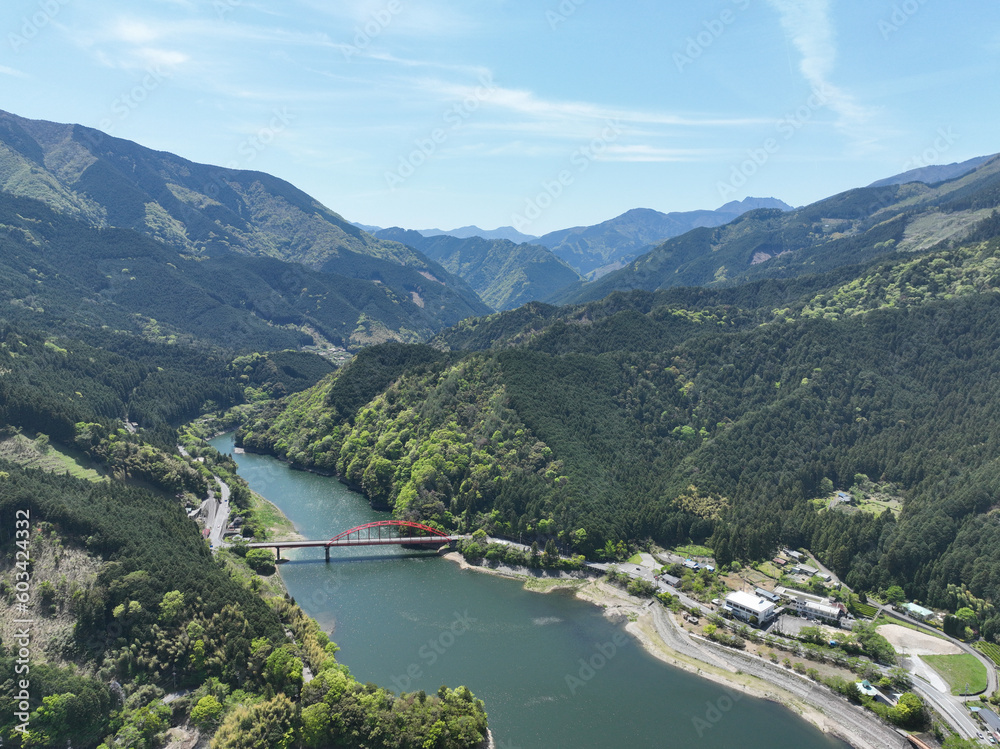 愛媛県四国中央市 金砂湖の風景 愛媛県四国中央市 金砂湖の風景